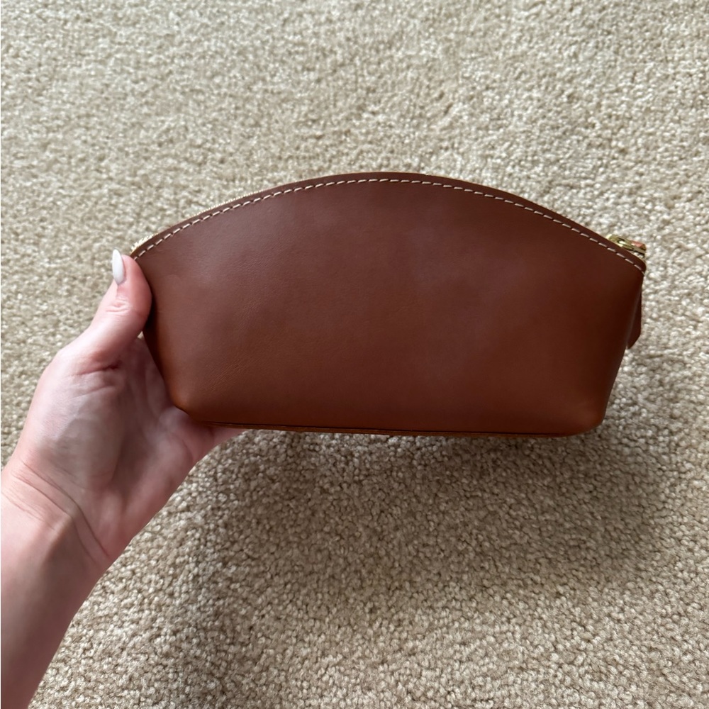 Portland leather eclipse makeup bag